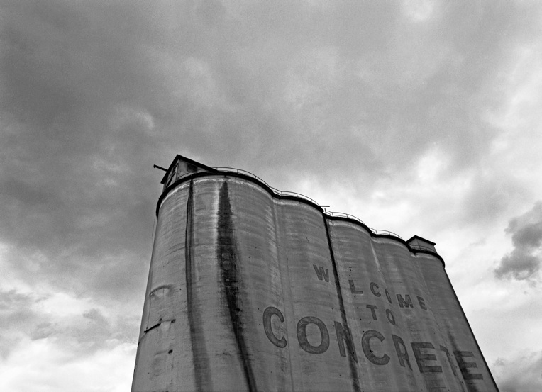 Cement silo in Concrete WA, Concrete Wash., North Cascades, Jeff King Photography